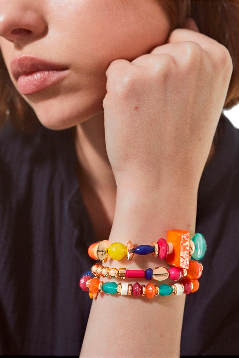 Женский Parfois Набор эластичных браслетов с камнем (цвет ), артикул 207888 | Фото 3