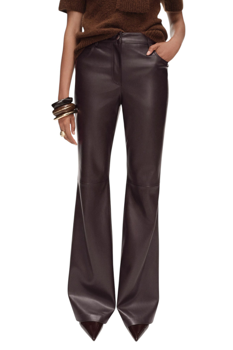 Женский Mango Брюки CONNIE из искусственной кожи (цвет ), артикул 17045975 | Фото 3