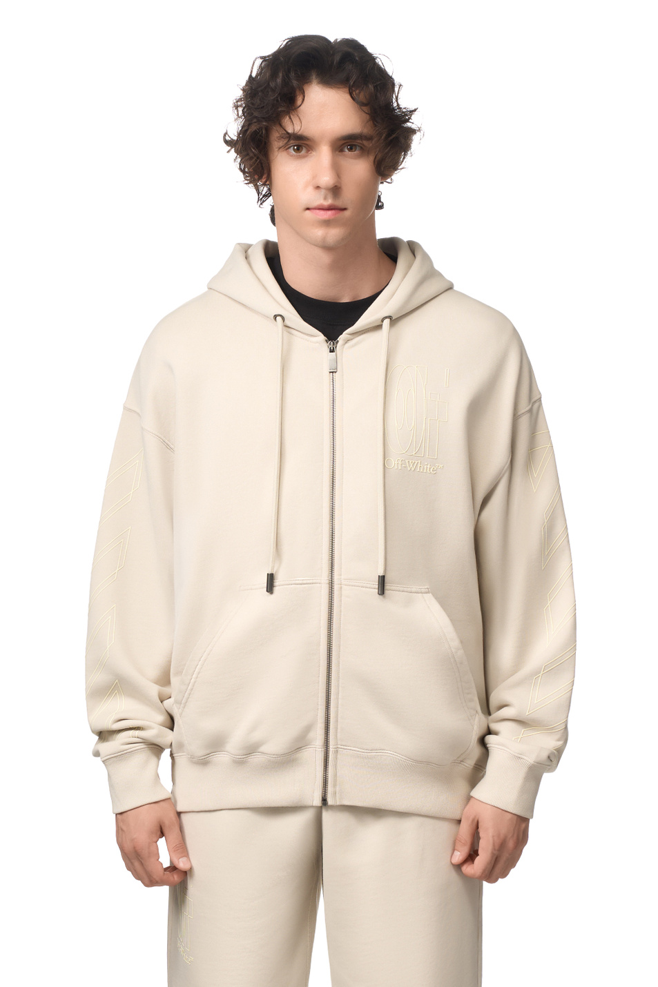 Мужской Off-White Толстовка Outline Double Arrow с логотипом (цвет ), артикул OMBE015S26FLE0022070 | Фото 4