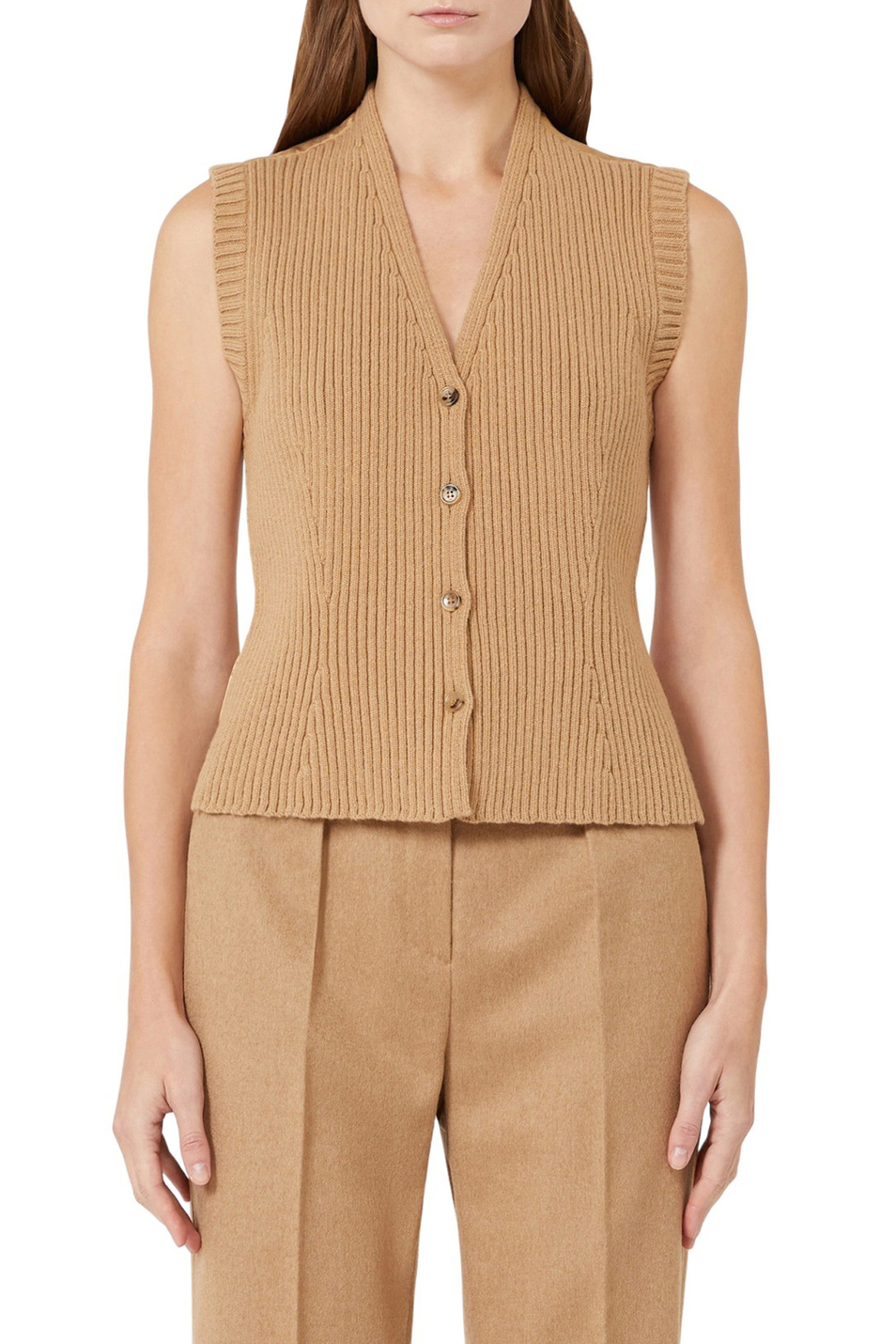 Женский Max Mara Жилет MADRE из шерсти и кашемира (цвет ), артикул 2521356012 | Фото 3