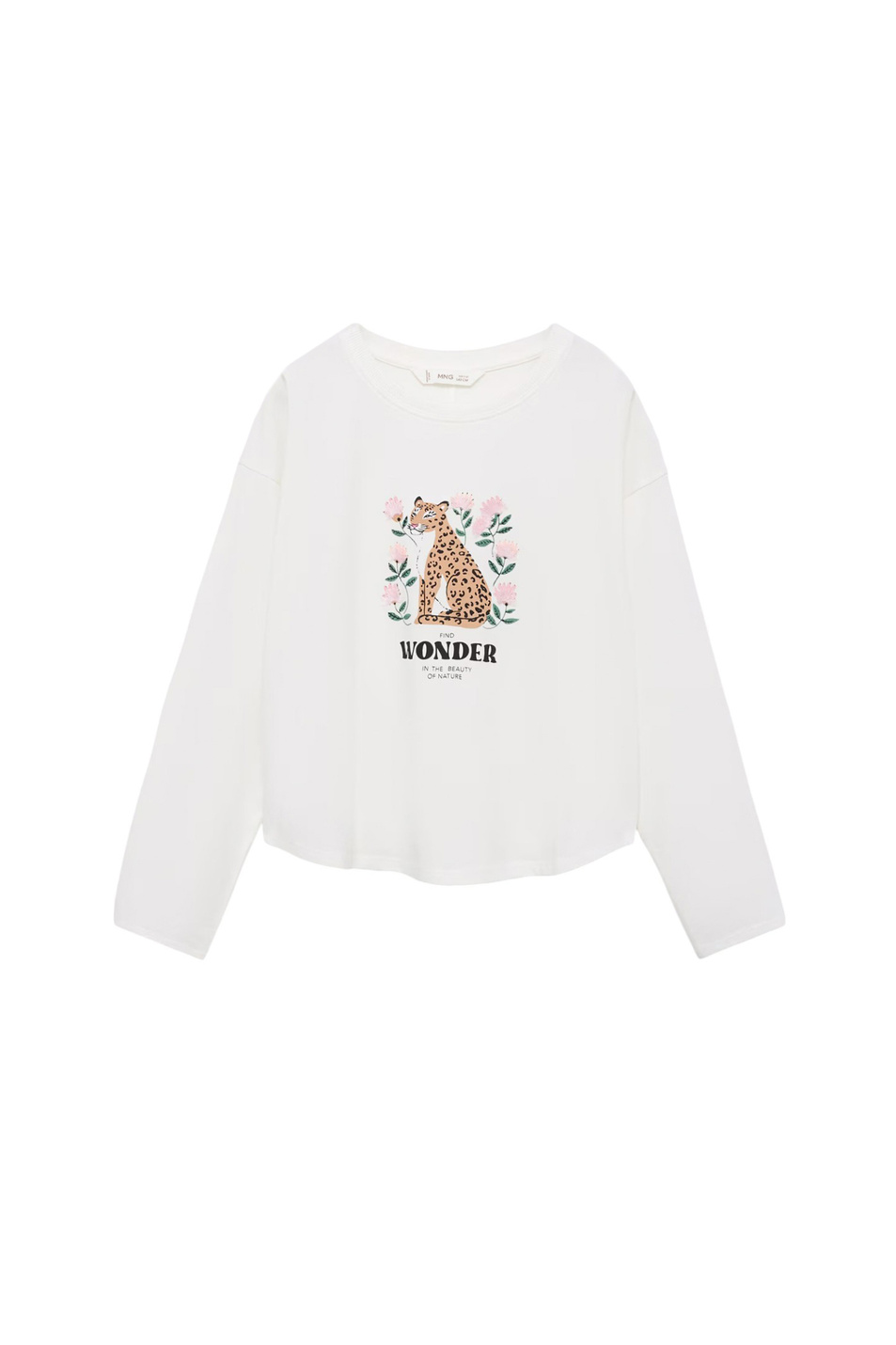 Девочкам Mango Kids Лонгслив WONDERR с принтом (цвет ), артикул 77037932 | Фото 1