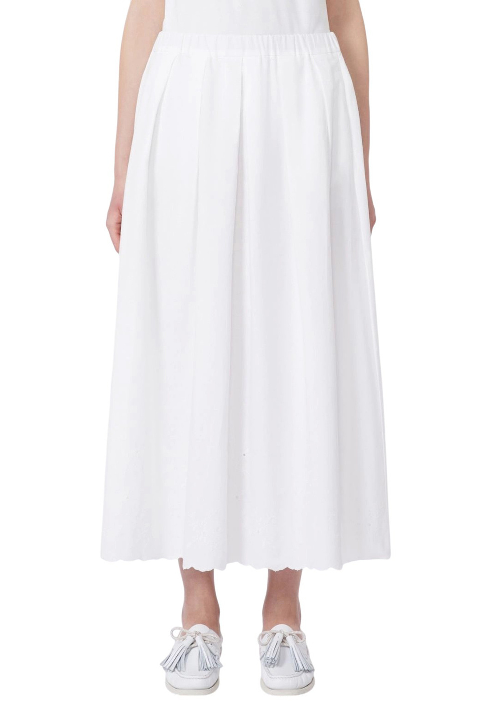 Юбка PIO из хлопка и льна|Основной цвет:Белый Женский Weekend Max Mara Юбка PIO из хлопка и льна (цвет ), артикул 2615101021 | Фото 3