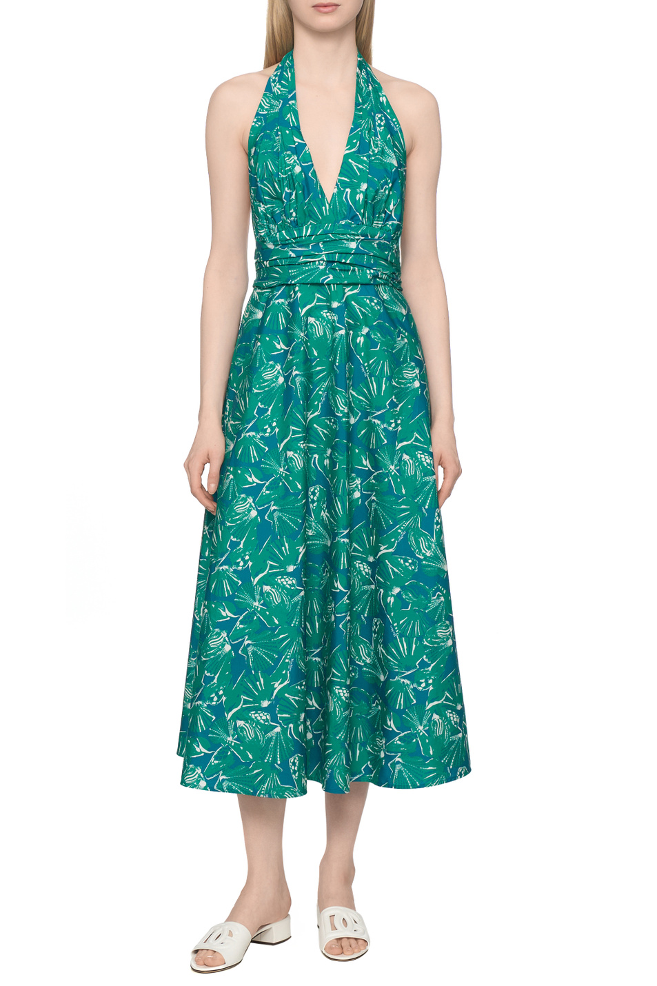 Платье BELLA с принтом|Основной цвет:Бирюзовый Женский Max Mara Платье BELLA с принтом (цвет ), артикул 2611221042 | Фото 2