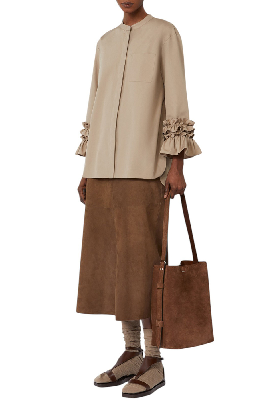 Женский Max Mara Юбка CIPRIA из натуральной замши (цвет ), артикул 2529406011 | Фото 2