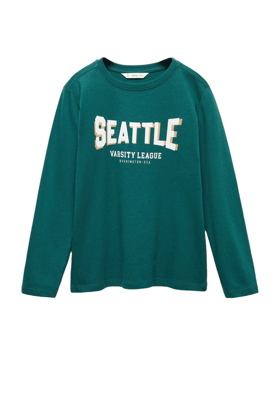 Мальчикам Mango Kids Лонгслив SEATTLE из натурального хлопка с принтом (цвет ), артикул 57014012 | Фото 1