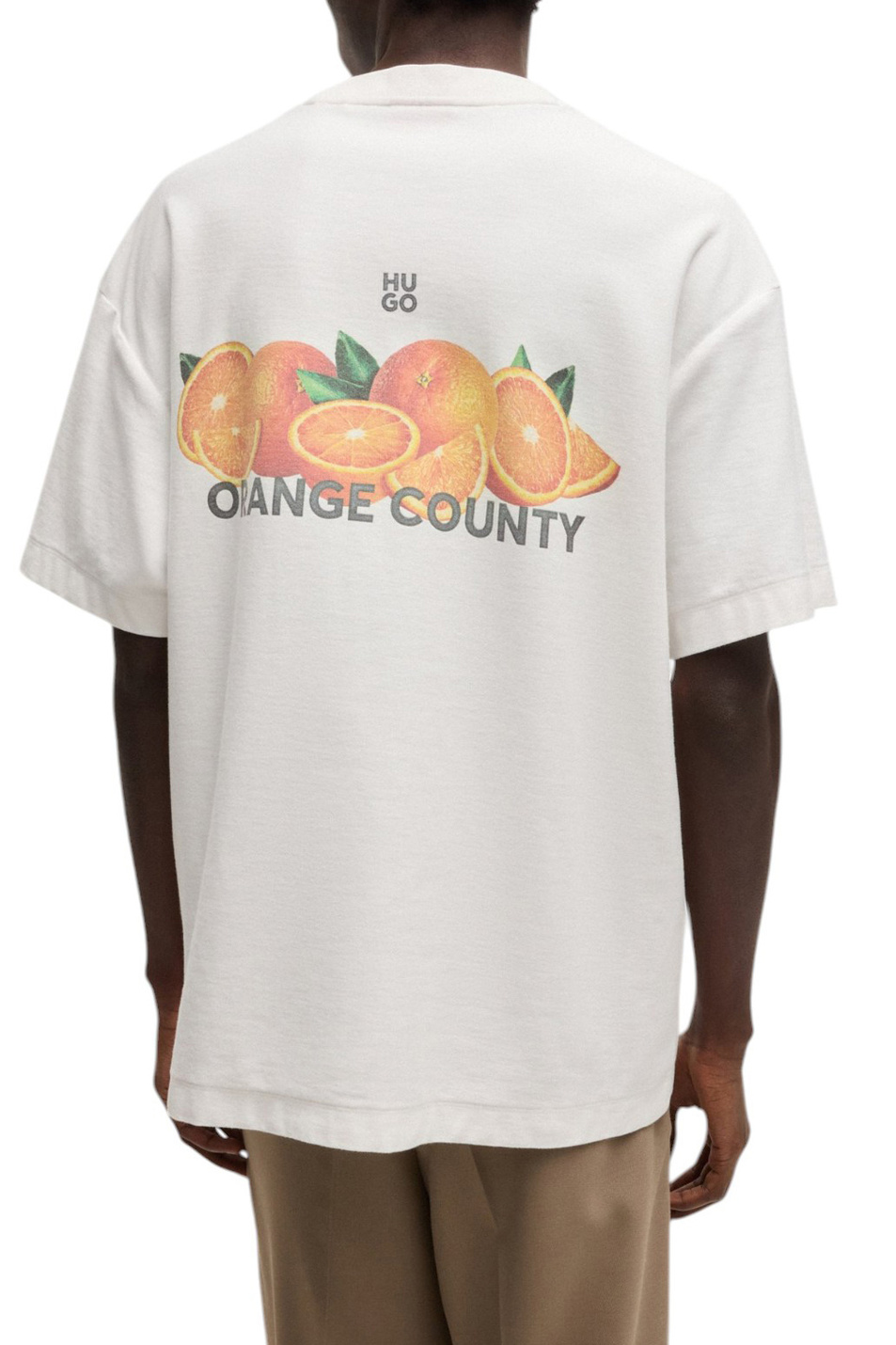 Футболка Dartiee из хлопка|Основной цвет:Белый Мужской HUGO Футболка Dartiee из хлопка (цвет ), артикул 50537576 | Фото 4