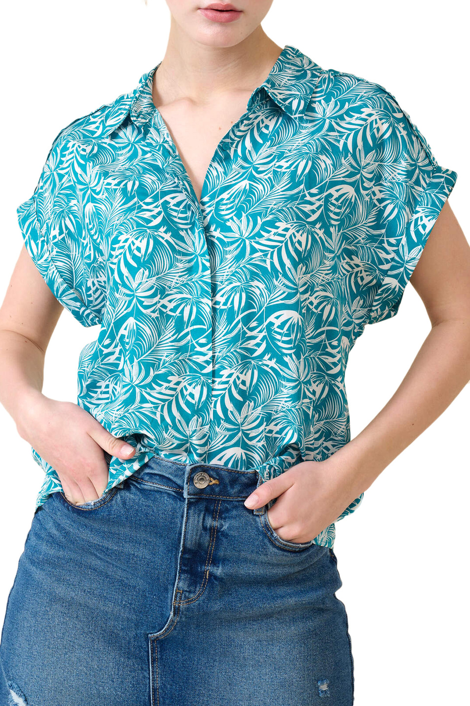 Orsay Блуза из вискозы с растительным принтом (цвет ), артикул 651083 | Фото 2