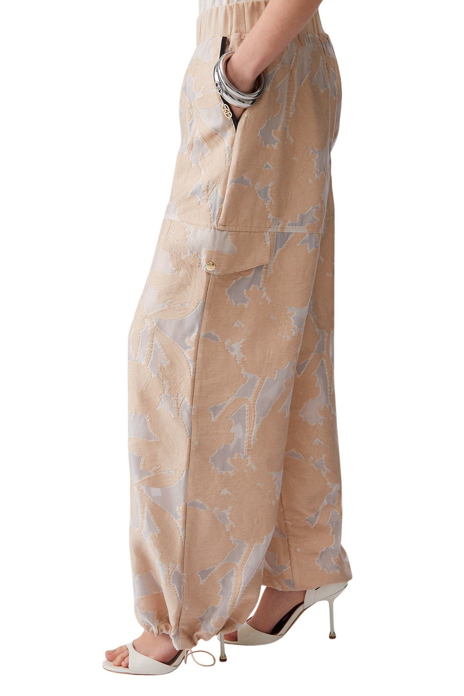 Женский Liu Jo Брюки из жаккардовой органзы (цвет ), артикул TA6201T345A | Фото 4