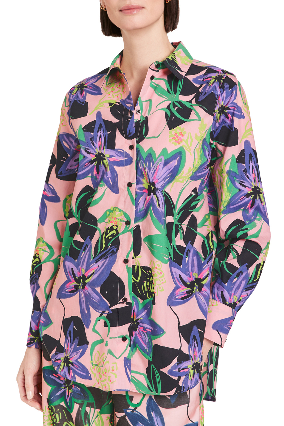 Женский Gerry Weber Рубашка из натурального хлопка с принтом (цвет ), артикул 360020-31409 | Фото 4