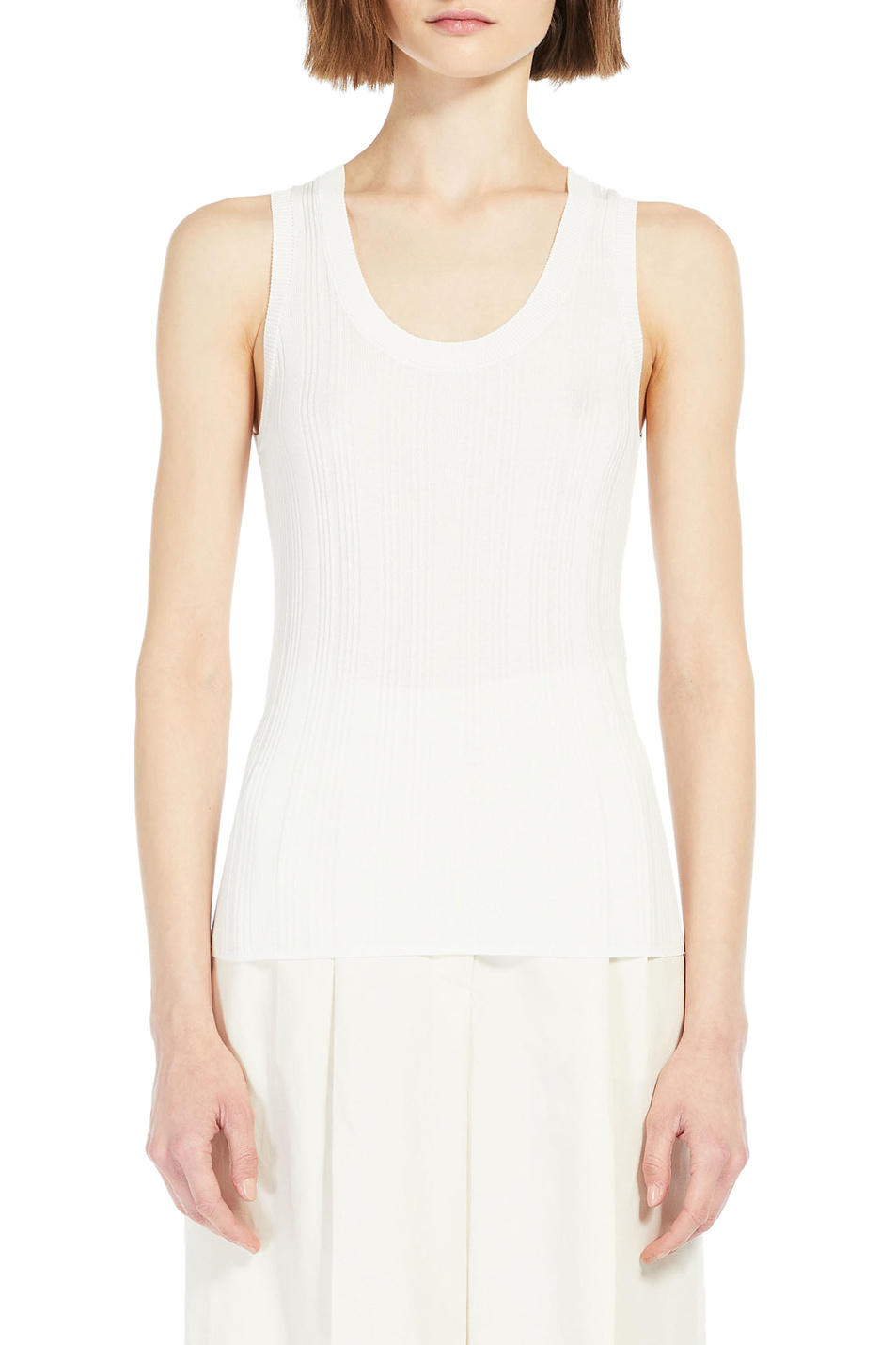 Женский Weekend Max Mara Топ CEYLON в рубчик (цвет ), артикул 2353610131 | Фото 3