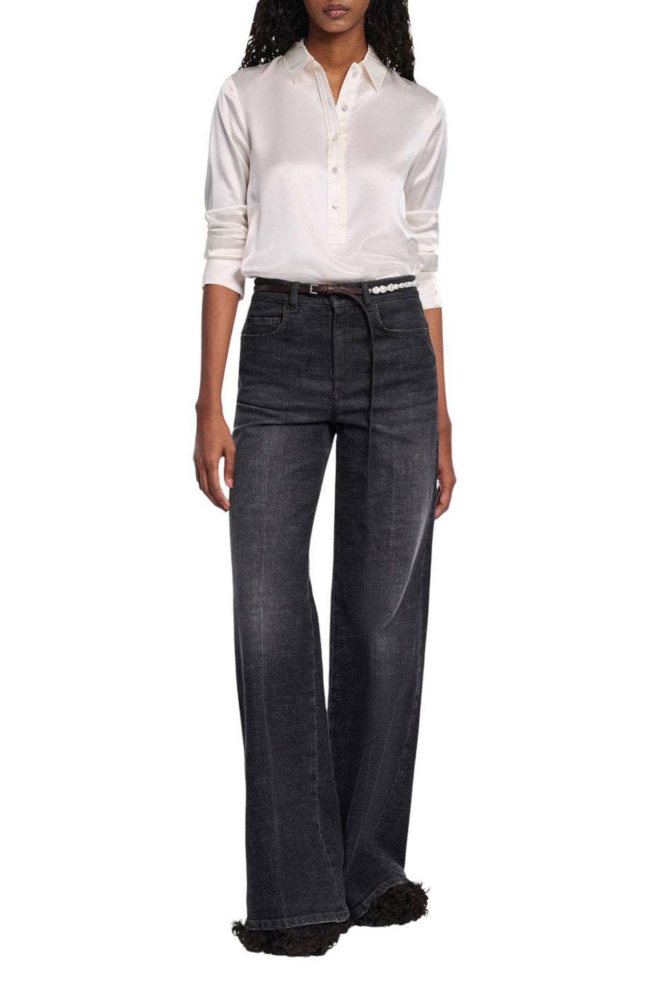 Женский Dorothee Schumacher Блузка SENSE OF SHINE из шелка (цвет ), артикул 247306 | Фото 3