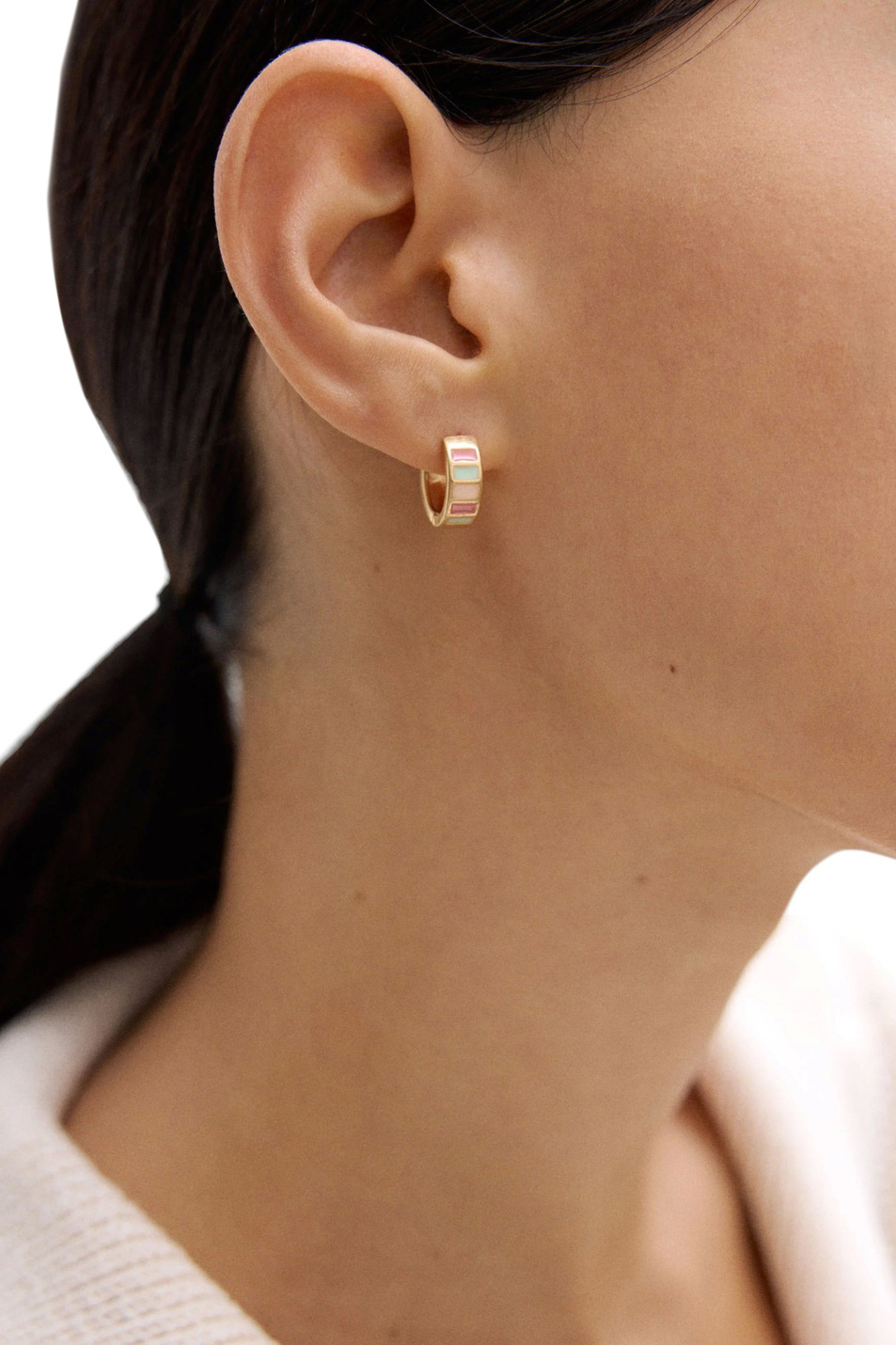 Женский Parfois Серьги-кольца со вставками из эмали (цвет ), артикул 200003 | Фото 2