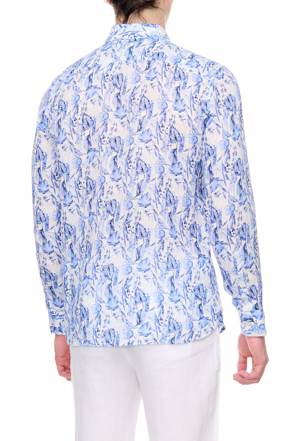 Мужской 120% Lino Рубашка из чистого льна с принтом (цвет ), артикул Y0M1311000G168100 | Фото 4