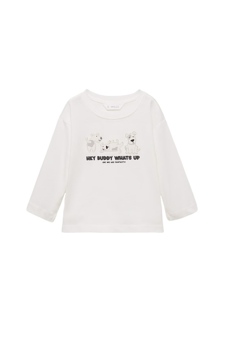 Малышам мальчикам Mango Kids Джемпер BUDDY из натурального хлопка (цвет ), артикул 77066752 | Фото 1