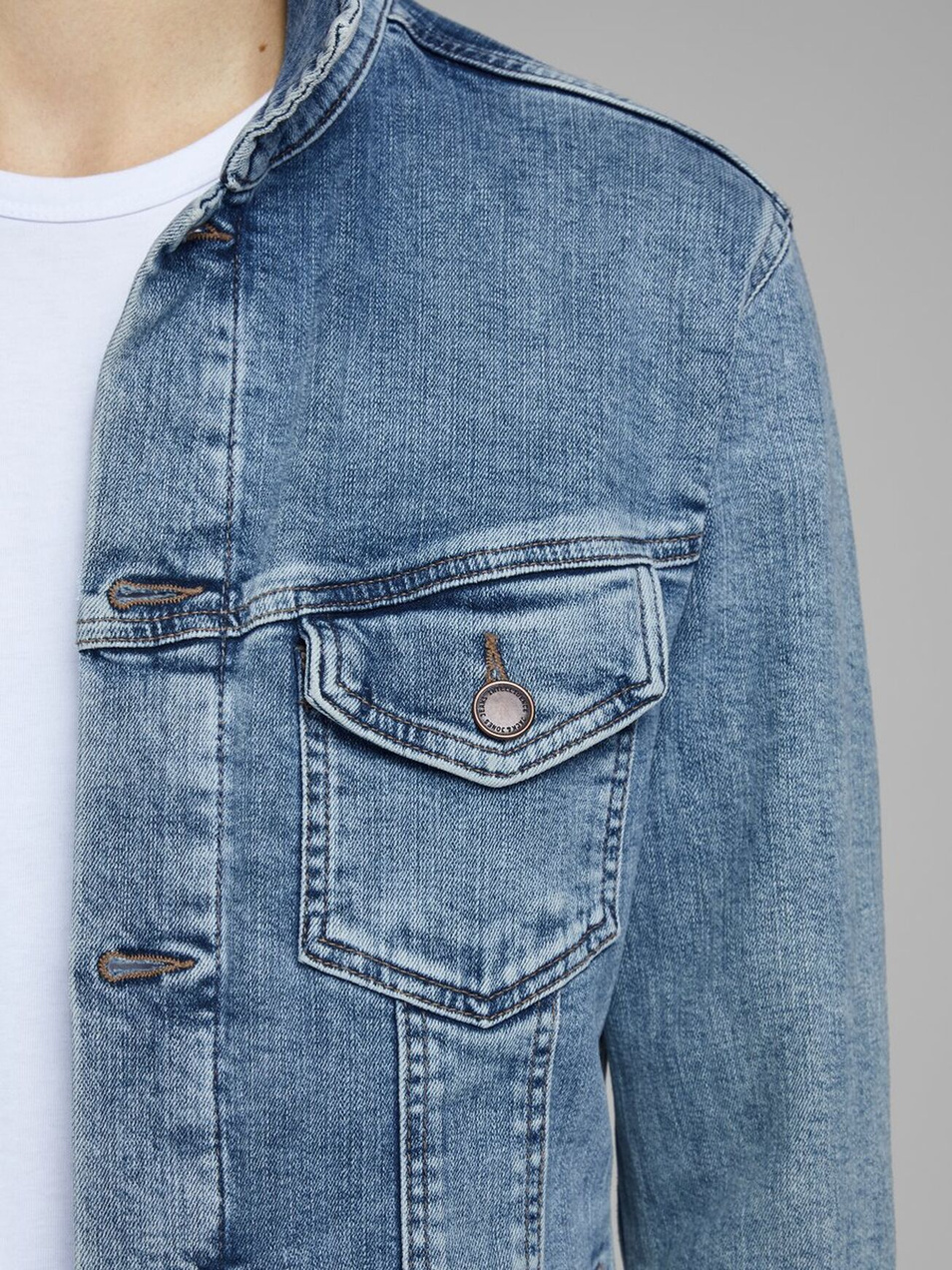 Мужской Jack & Jones Куртка джинсовая (цвет ), артикул 12154579 | Фото 7