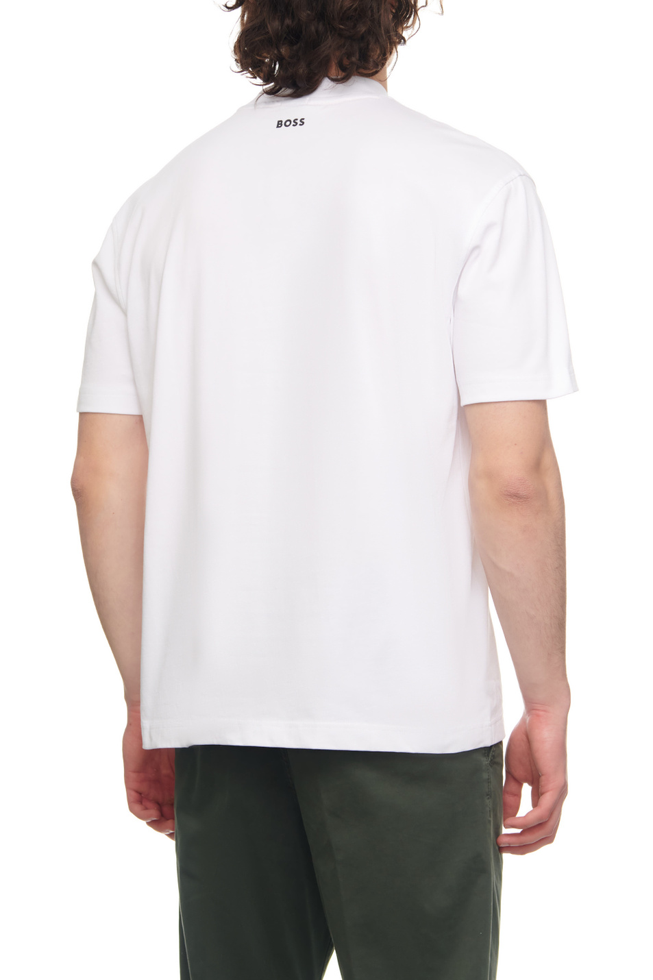 Мужской BOSS Футболка свободного кроя из натурального хлопка (цвет ), артикул 50479928 | Фото 4
