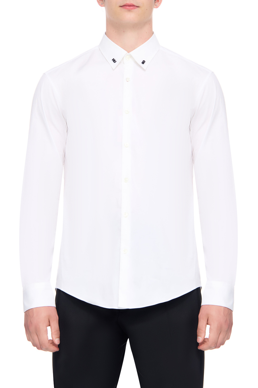 Рубашка из эластичного хлопка|Основной цвет:Белый|Артикул:50495900 | Фото 1