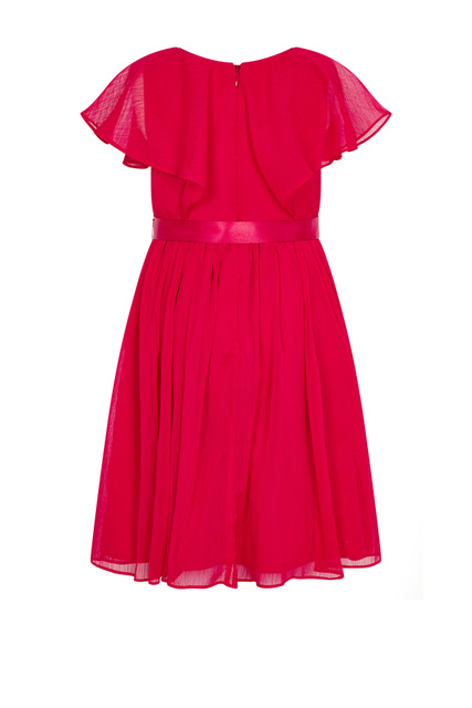 Нарядное платье с рукавами-крылышками|Основной цвет:Красный|Артикул:215167 | Фото 2