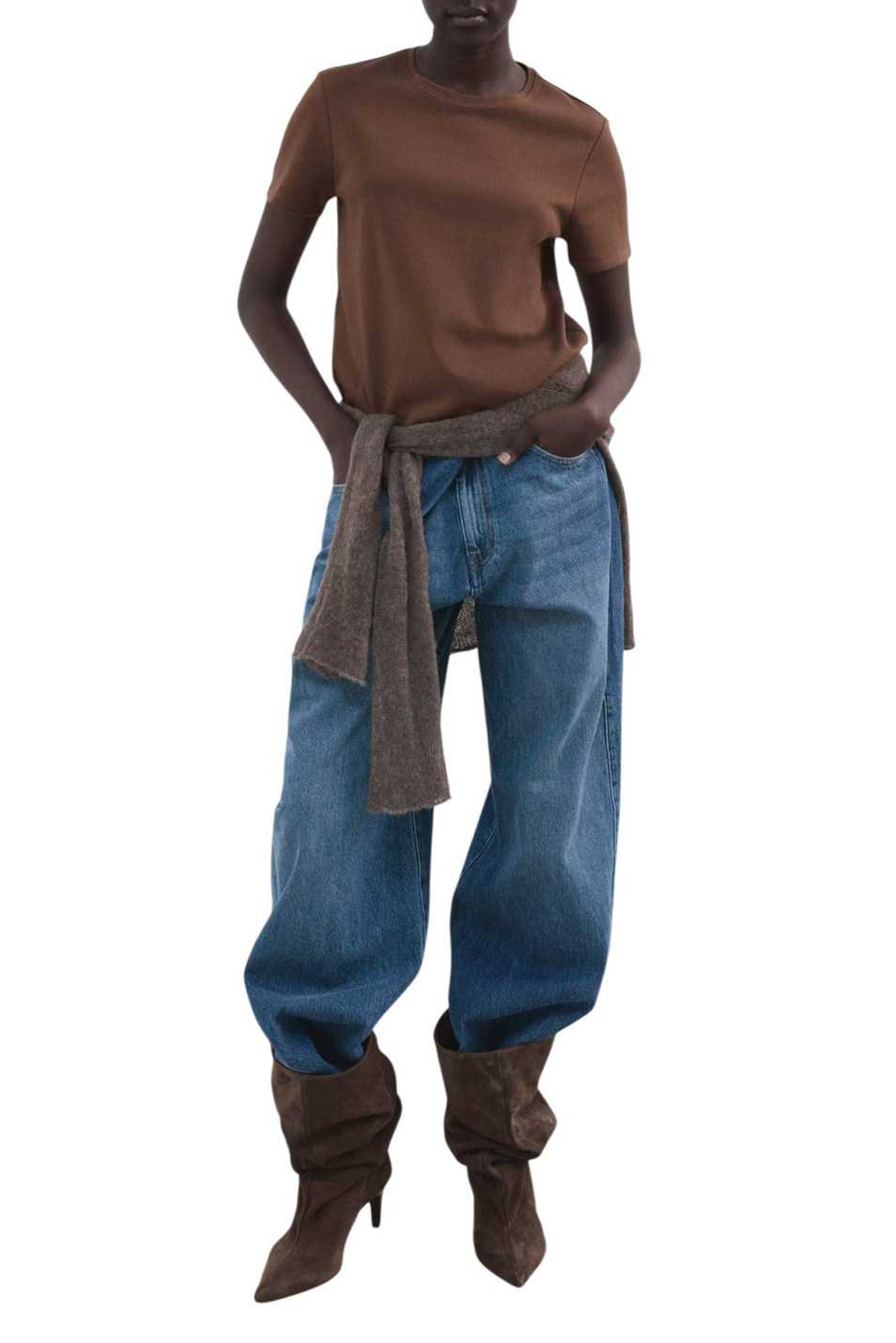 Женский Mango Футболка RITI из хлопка (цвет ), артикул 27063312 | Фото 2