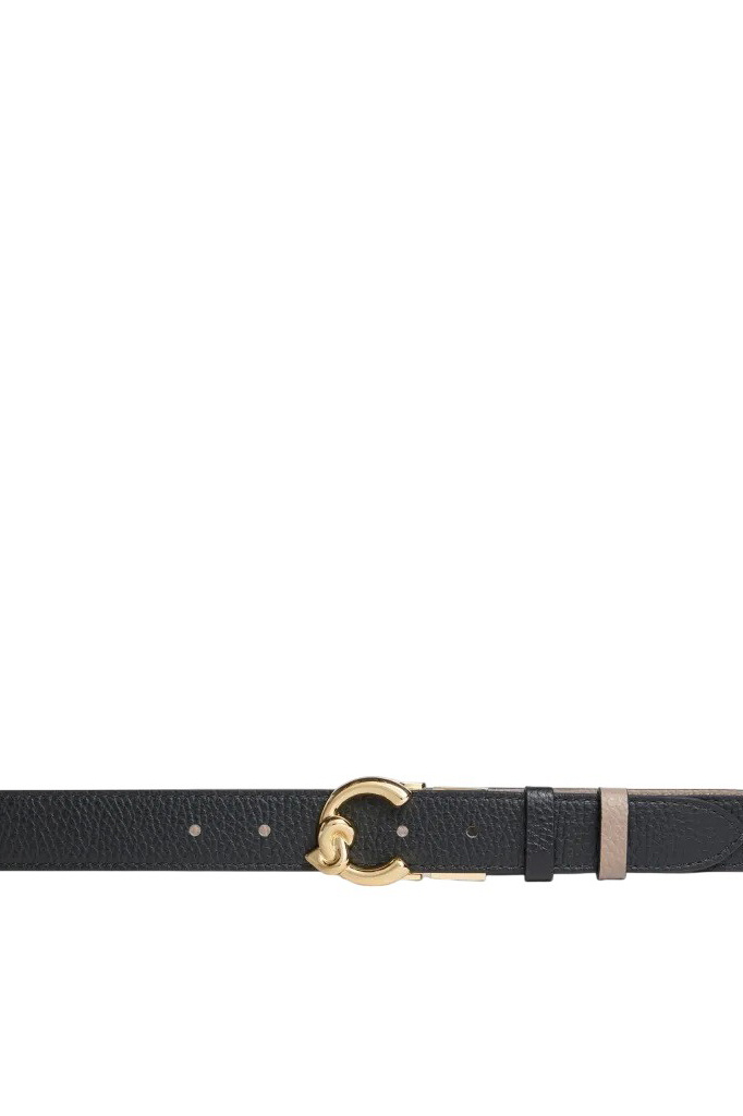 Ремень C-ME BICOLOR двусторонний из натуральной кожи|Основной цвет:Черный Женский Coccinelle Ремень C-ME BICOLOR двусторонний из натуральной кожи (цвет ), артикул E3SSM110601 | Фото 2