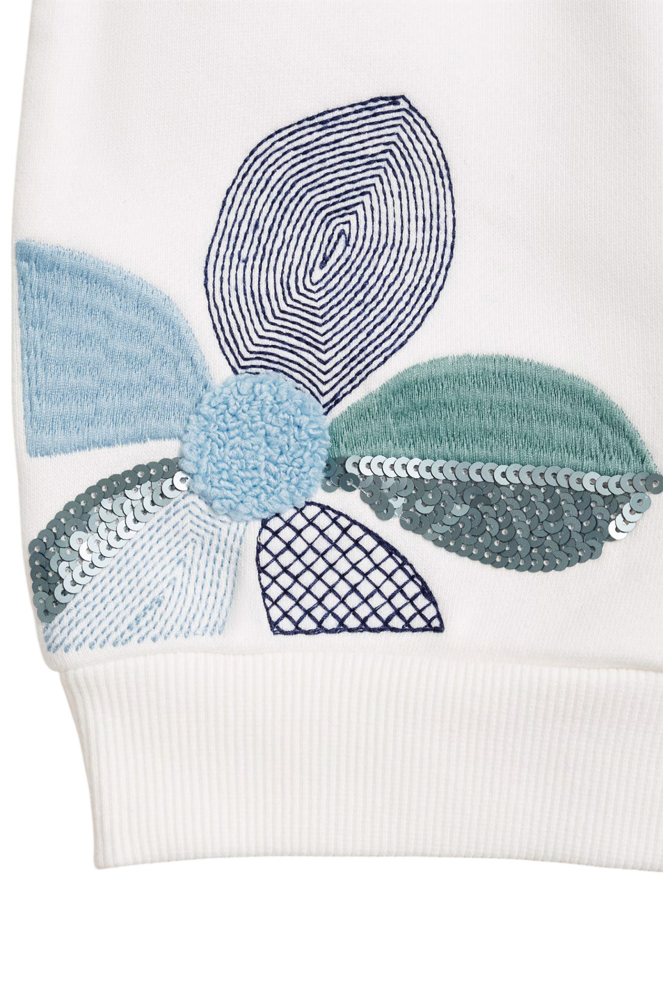 Девочкам Mango Kids Свитшот DAISY с цветочной вышивкой (цвет ), артикул 77077677 | Фото 4