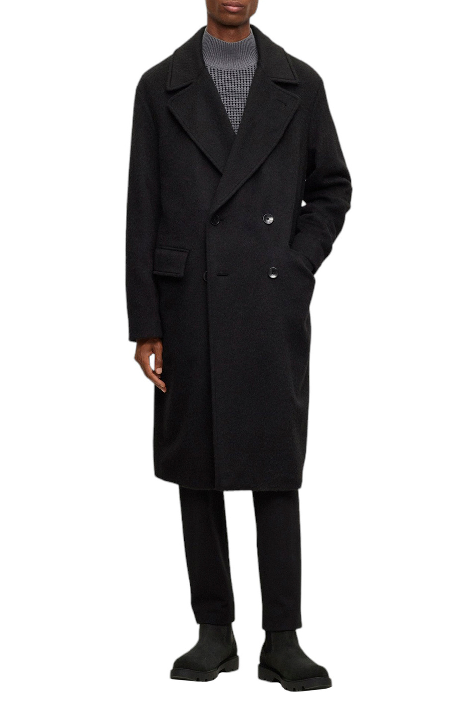 Мужской BOSS Пальто двубортное из смесовой шерсти (цвет ), артикул 50502325 | Фото 2