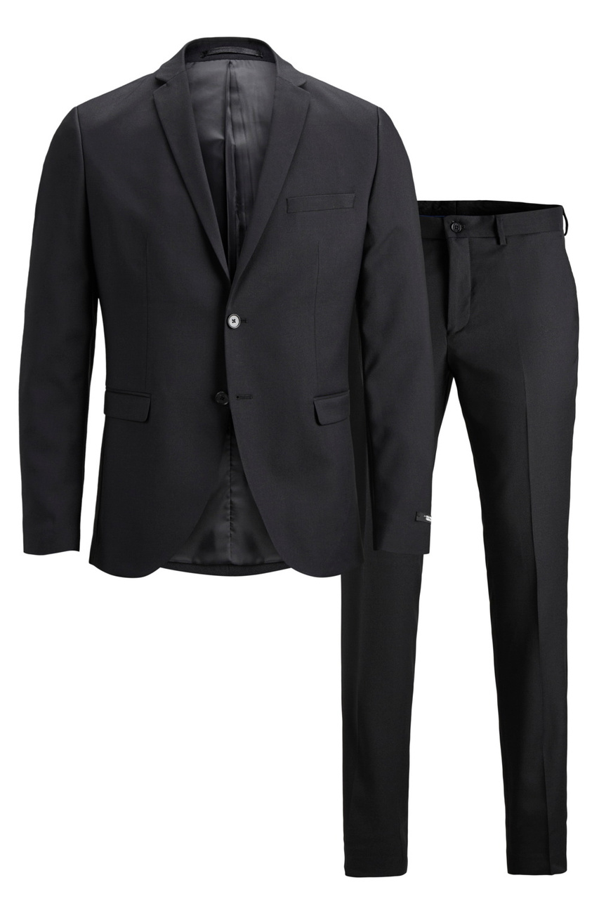 Зауженные костюмные брюки|Основной цвет:Черный|Артикул:12141112 | Фото 1