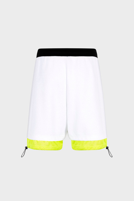 Спортивные шорты с кулисками на штанинах|Основной цвет:Белый|Артикул:3KPS65-PJ3VZ | Фото 2