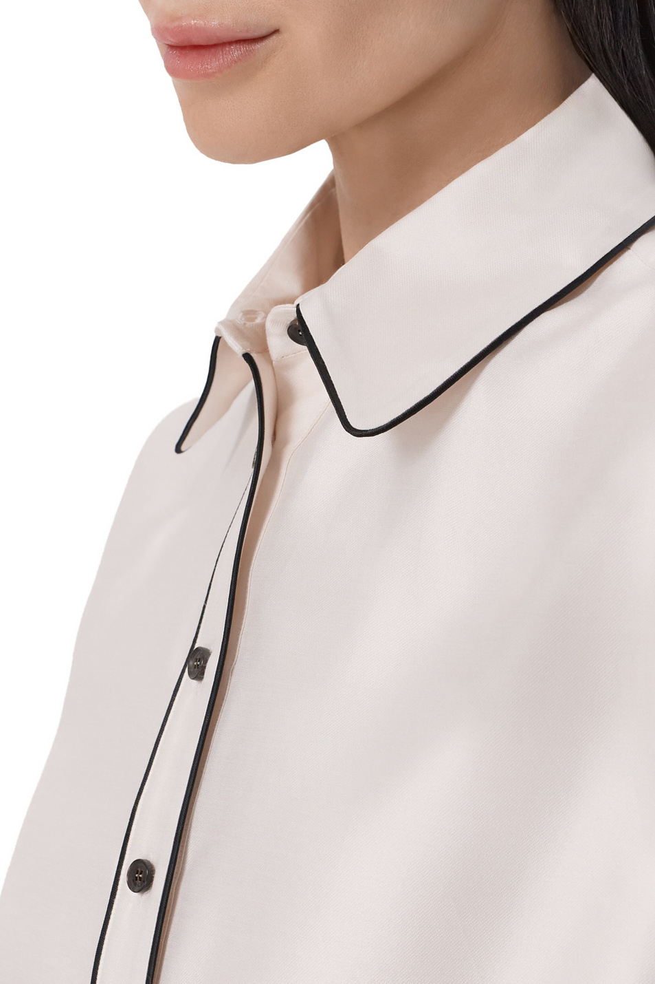 Женский Kiton Блузка с контрастной отделкой (цвет ), артикул D61462K09R1924002 | Фото 6