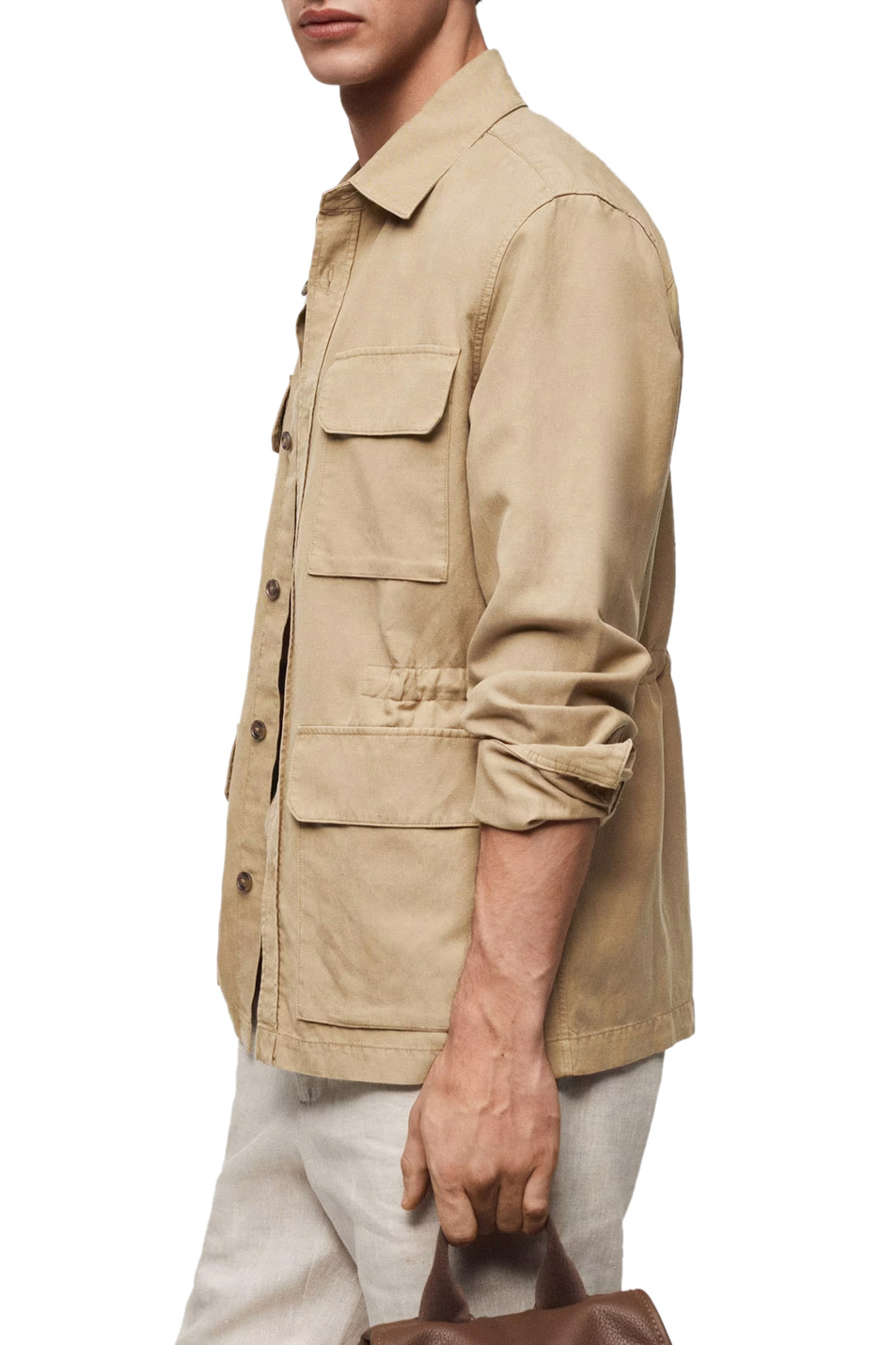 Мужской Mango Man Куртка SANTS из смесового льна (цвет ), артикул 67015981 | Фото 4