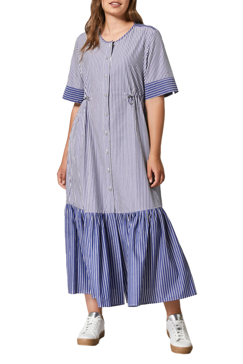 Persona Расклешенное платье-рубашка DRY из хлопкового поплина (Синий цвет), артикул 1222022 | Фото 3