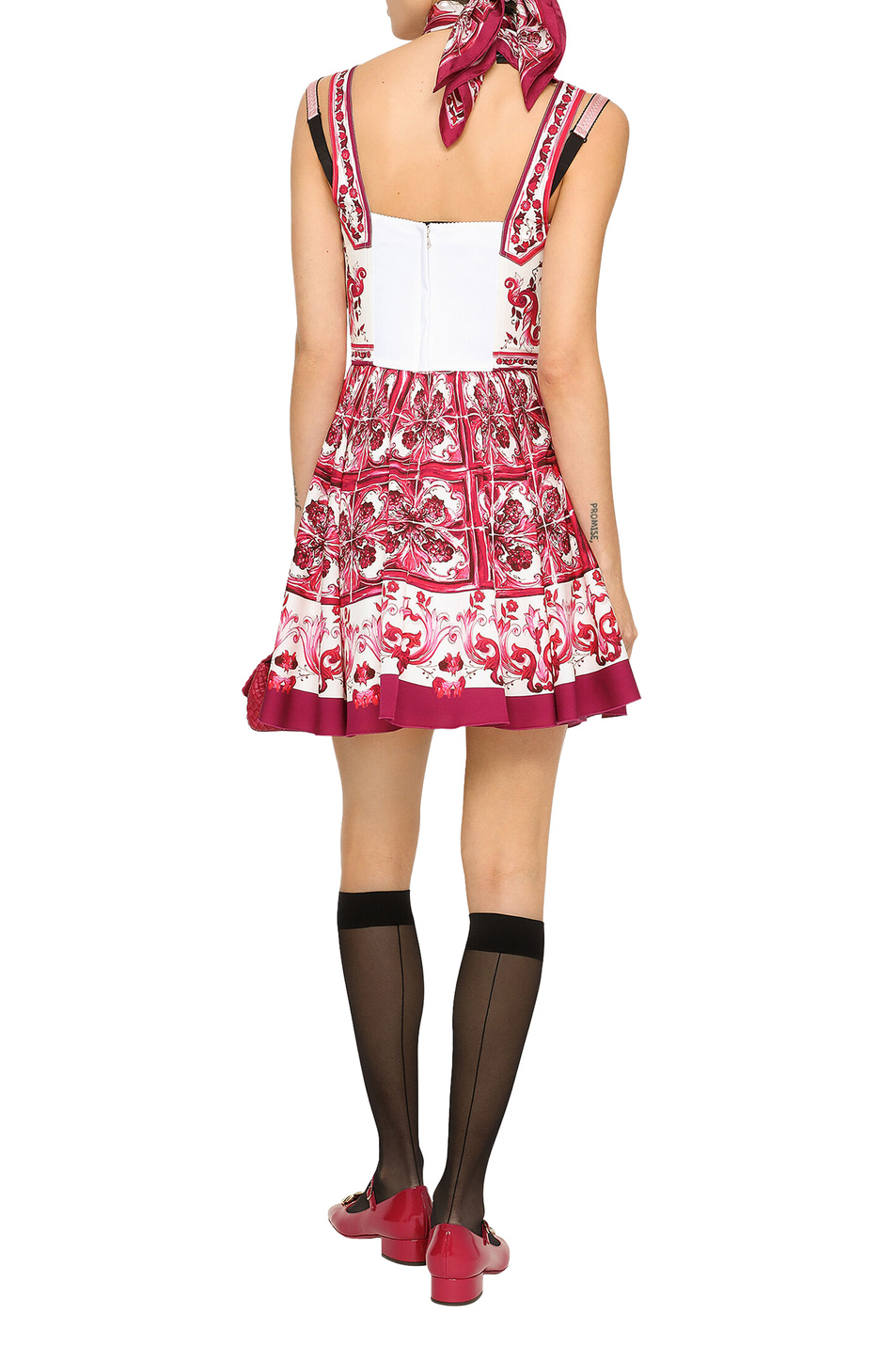 Женский Dolce & Gabbana Платье с принтом майолика (цвет ), артикул F6VK2T-HPADW | Фото 3