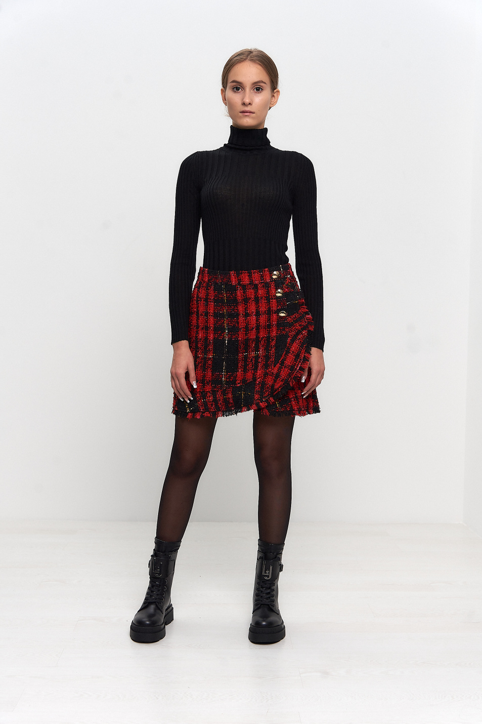 Женский Liu Jo Мини-юбка в клетку (цвет ), артикул WF0377T4586 | Фото 2