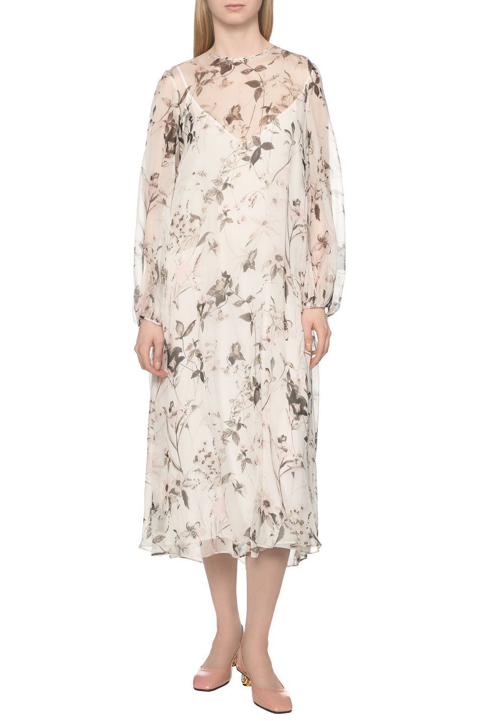 Платье MSTCAMPO с принтом|Основной цвет:Белый Женский Max Mara Платье MSTCAMPO с принтом (цвет ), артикул 2616231025 | Фото 3