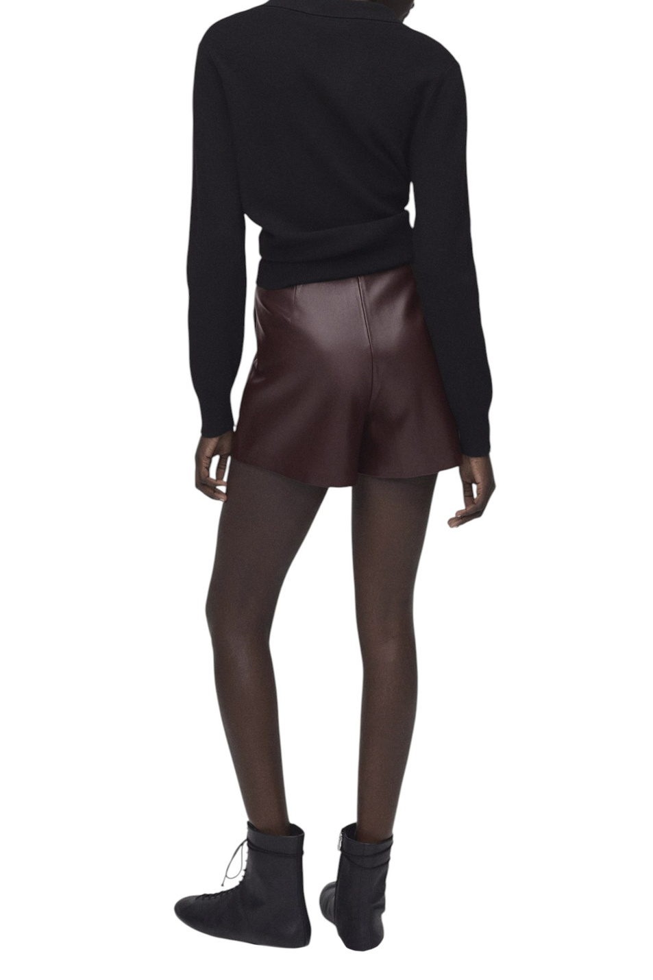 Женский Mango Юбка-шорты CANDY из искусственной кожи (цвет ), артикул 17065161 | Фото 4