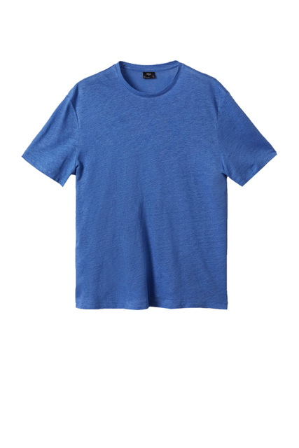 Льняная футболка LIMAN|Основной цвет:Голубой|Артикул:27025766 | Фото 1