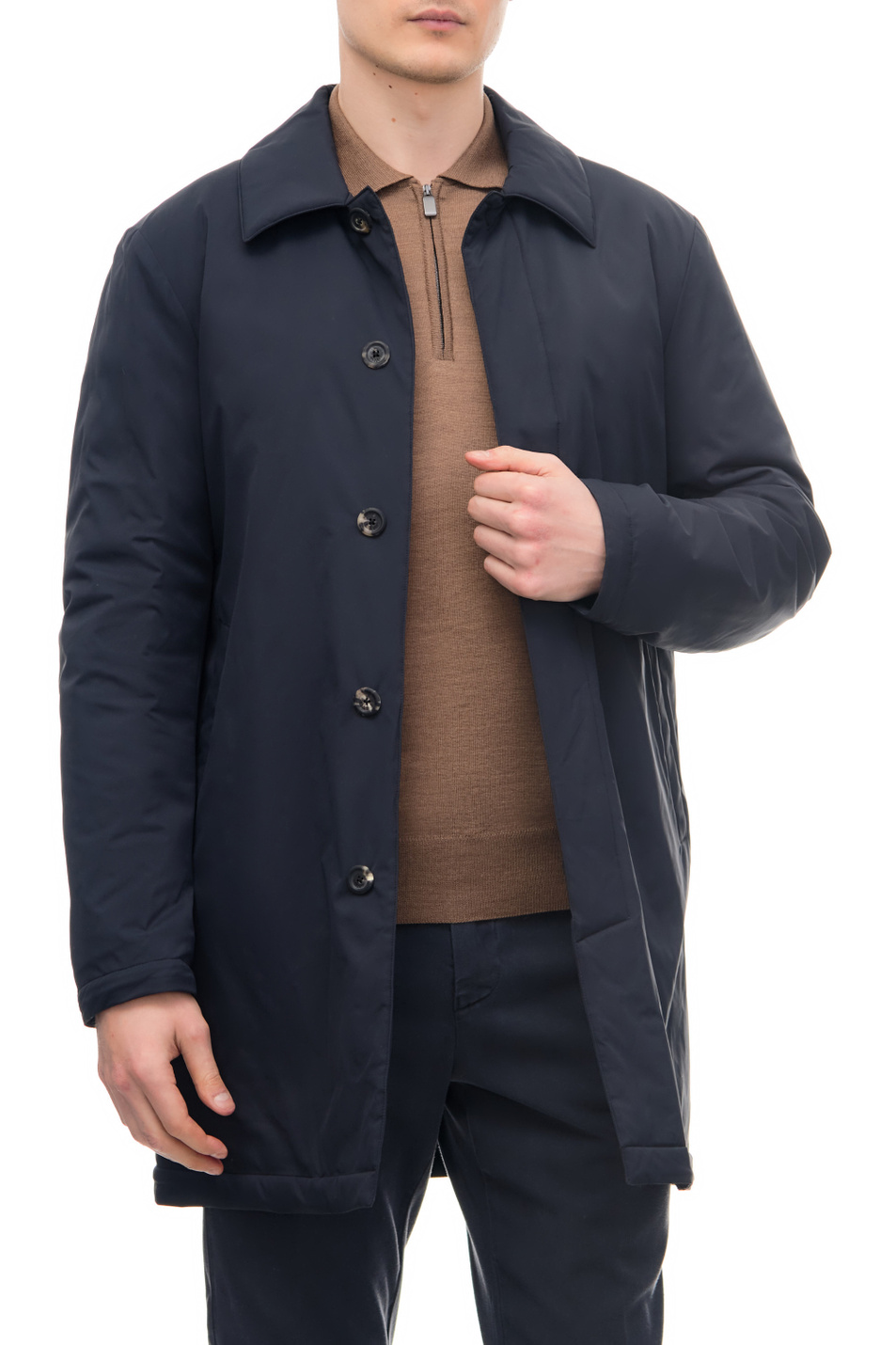 Мужской Canali Пальто на пуговицах с отложным воротником (цвет ), артикул O10389SX01937 | Фото 3