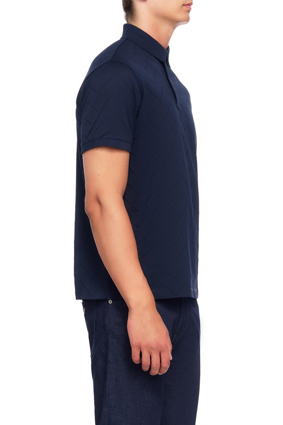 Мужской Emporio Armani Поло из натурального хлопка (цвет ), артикул 6R1F87-1JGYZ | Фото 3
