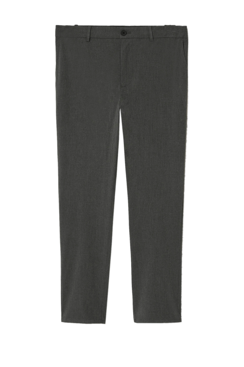 Эластичные брюки BOLOGNA зауженного кроя|Основной цвет:Серый|Артикул:37054001 | Фото 1