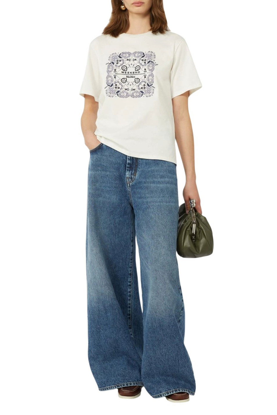 Женский Weekend Max Mara Футболка WEST из хлопка (цвет ), артикул 2615971041 | Фото 2