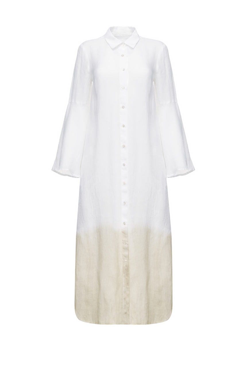 Платье-рубашка свободного кроя|Основной цвет:Белый|Артикул:V0W49DH0000115T00 | Фото 1