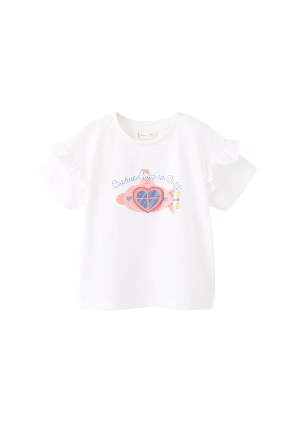 Девочкам Mango Kids Футболка CUTIE с принтом (цвет ), артикул 27005158 | Фото 1