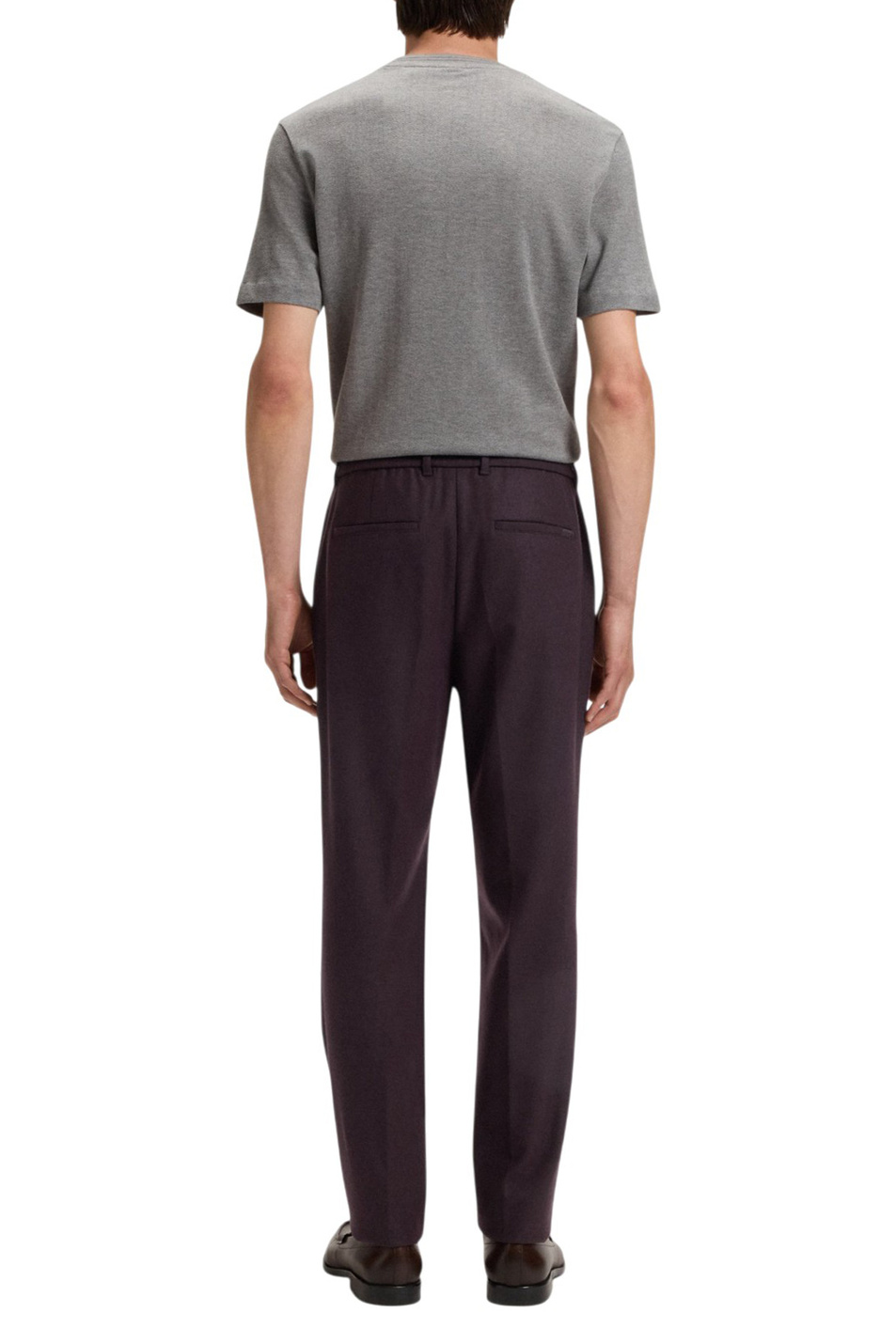 Брюки Perin зауженного кроя|Основной цвет:Бордовый Мужской BOSS Брюки Perin зауженного кроя (цвет ), артикул 50551542 | Фото 4