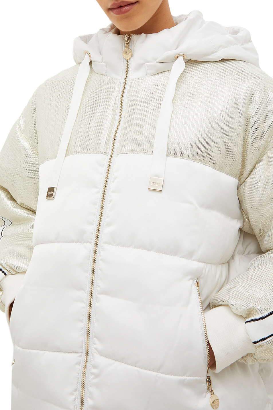Liu Jo Утепленная куртка из атласа и нейлона (цвет ), артикул TF2259T4558 | Фото 3