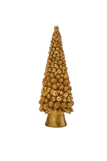 Фигурка "Золотая ель с шишками" 33,5 см|Основной цвет:Золотой|Артикул:1022107 | Фото 1