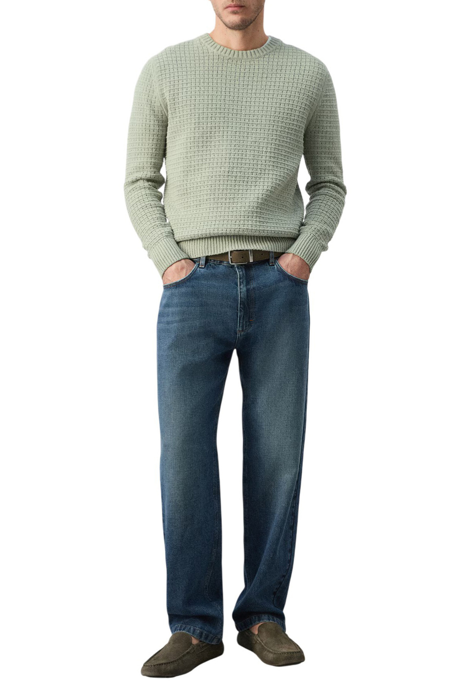 Мужской Mango Man Джемпер SAMOS из смесового хлопка (цвет ), артикул 27085937 | Фото 2