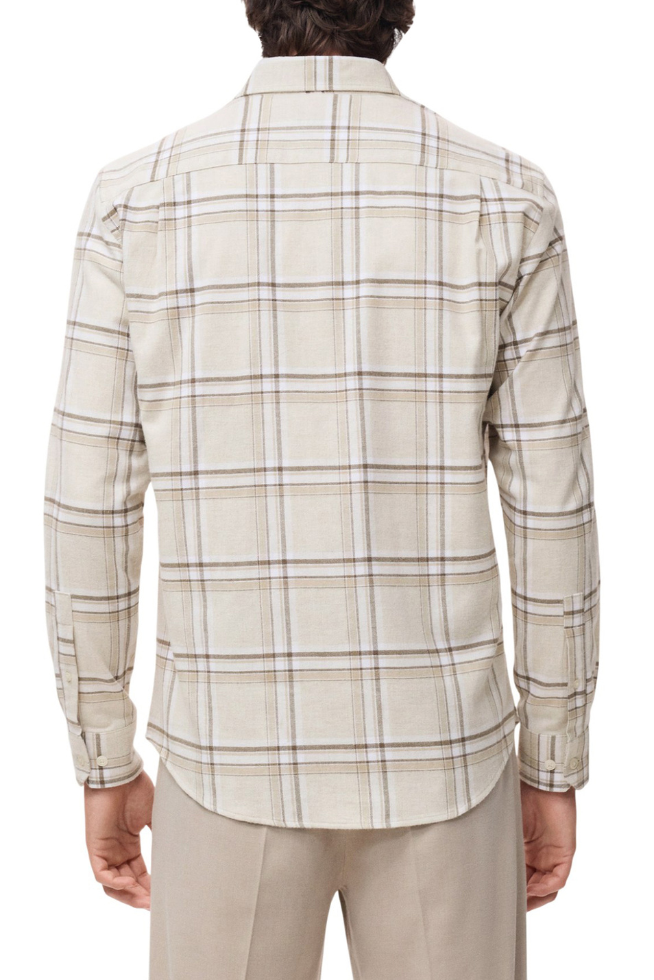 Рубашка PIERRE из хлопка|Основной цвет:Кремовый Мужской Mango Man Рубашка PIERRE из хлопка (цвет ), артикул 17037900 | Фото 4