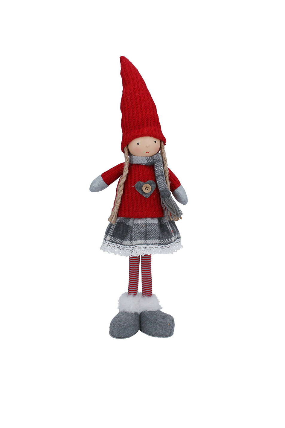 Не имеет пола Gisela Graham Фигурка рождественская "Девочка в вязаной шапке", 44 см (цвет ), артикул 31401 | Фото 1