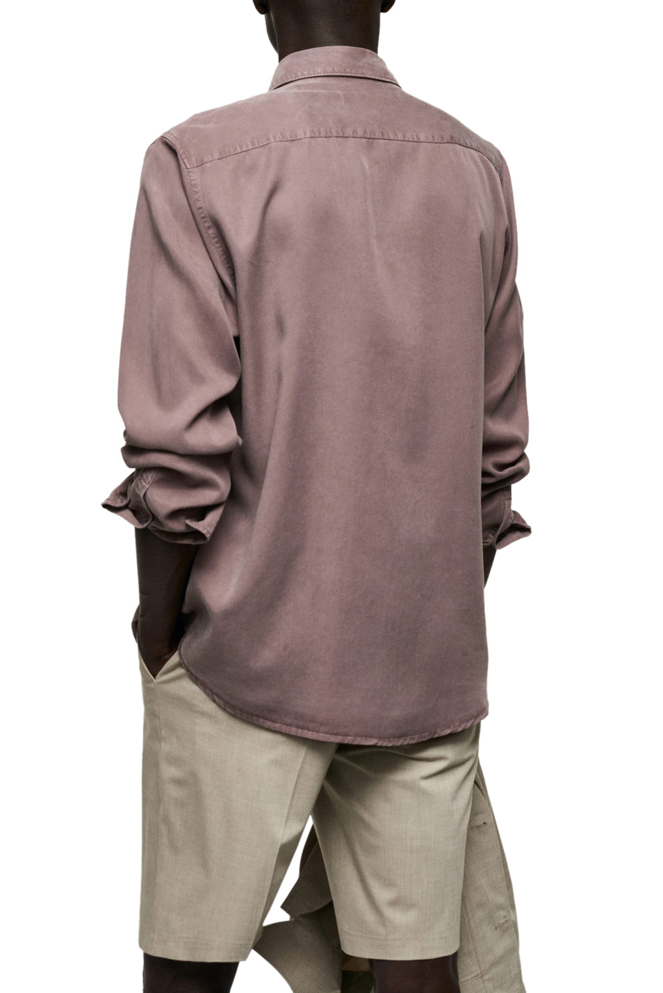 Мужской Mango Man Рубашка однотонная MENORCA (цвет ), артикул 57040576 | Фото 4