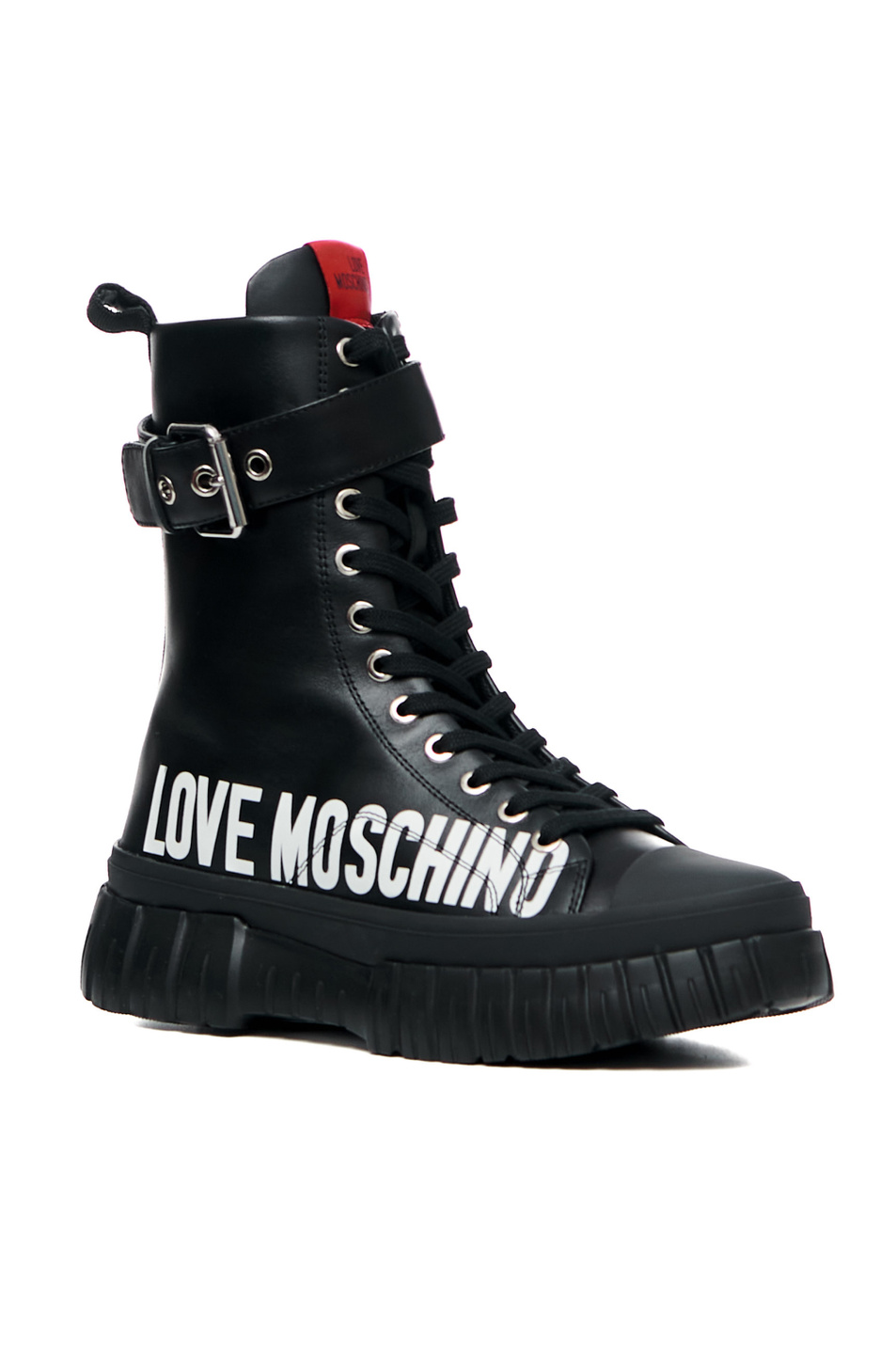 Moschino Ботинки на шнуровке и молнии с контрастным лого (цвет ), артикул JA15695G1FIA | Фото 2